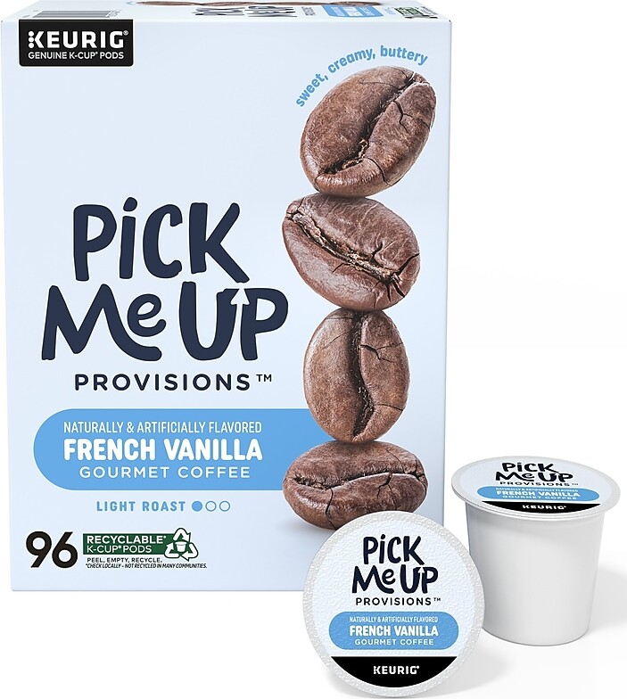 Pick Me Up Provisions™ French Vanilla Coffee Keurig® K-Cup® Pods, Light Roast, 96/Carton (PM62434CT)
