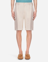 Thumbnail for your product : Dolce & Gabbana Bermuda cargo shorts in linen