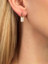 Thumbnail for your product : As 29 18kt yellow gold small Tag pave diamond earring