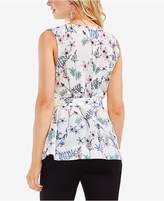 Thumbnail for your product : Vince Camuto Printed Keyhole Front-Tie Blouse