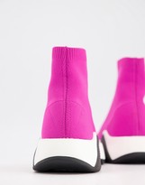 Thumbnail for your product : ASOS DESIGN Della sock trainers in pink