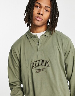 Reebok Vintage rugby top in khaki - exclusive to ASOS - ShopStyle Long  Sleeve Shirts