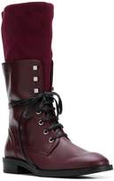 Thumbnail for your product : Stuart Weitzman layered lace-up boots