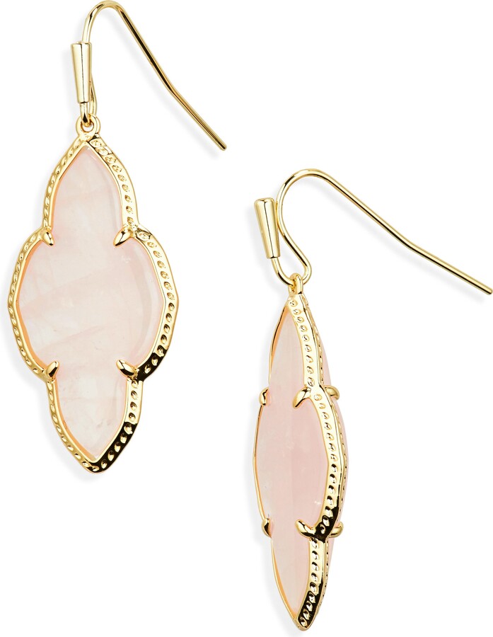 Rose Gold And Rose Quartz Earrings ShopStyle