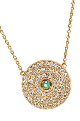 Andrea Fohrman 18-karat Gold, Diamond And Emerald Necklace