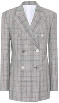 Thumbnail for your product : Calvin Klein Plaid double-breasted wool blazer