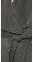 Thumbnail for your product : Vince Leather Trimmed Car Coat
