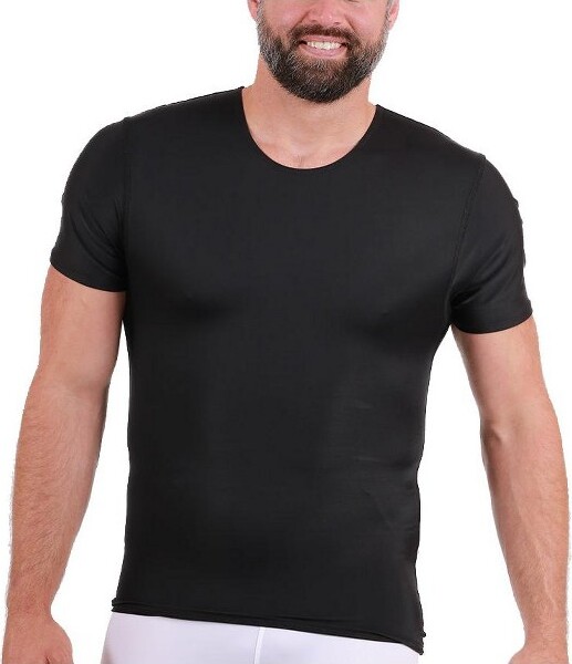 Instaslim InstaSlimBig&TallCompressionCrewNeckShirtTS0001BTBlackSize5XL