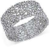 Thumbnail for your product : INC International Concepts Wide Crystal Cluster Stretch Bracelet, Created for Macy's