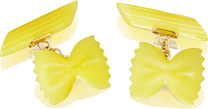 Michael Kanners Carved Agate Pasta Cufflinks