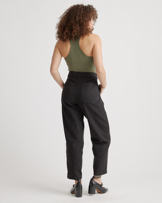 Quince Organic Stretch Cotton Twill Barrel Pants - ShopStyle