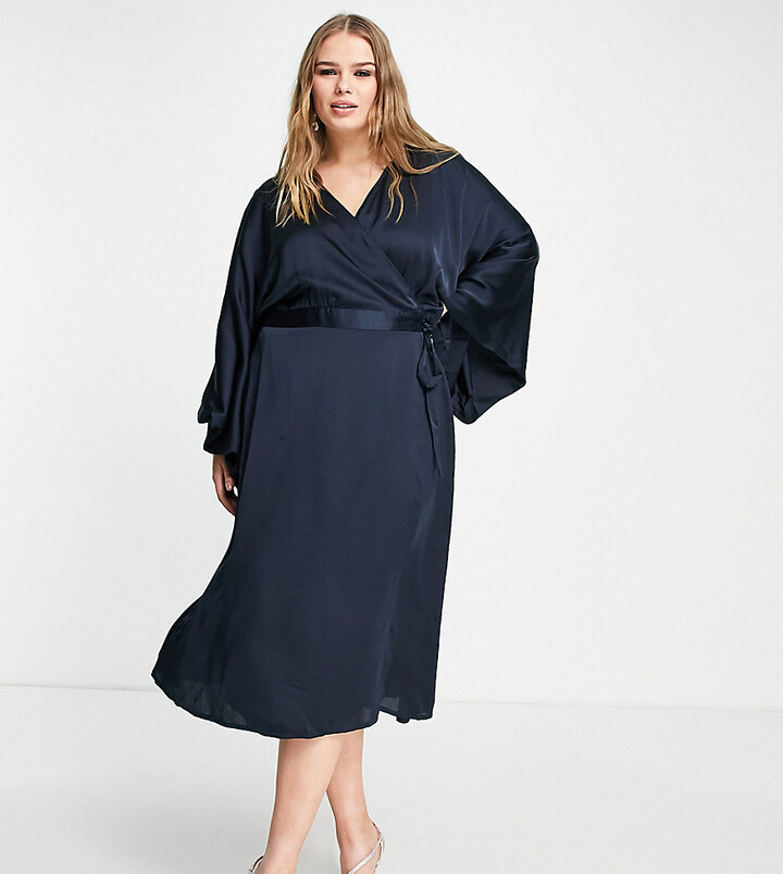 Navy Wrap Dress | Shop the world's largest collection of fashion |  ShopStyle UK