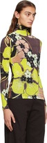Thumbnail for your product : Dries Van Noten Yellow & Brown Floral Turtleneck