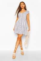 Thumbnail for your product : boohoo Paisley Print Shirred Side Skater Dress