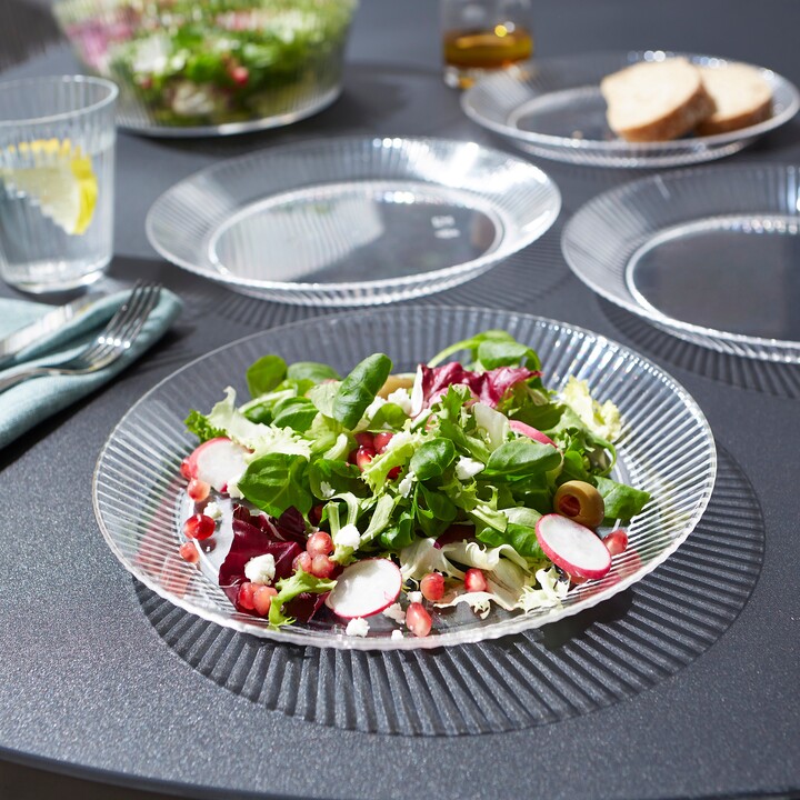 Dunelm Set of Ribbed Acrylic Picnic Plates Clear ShopStyle