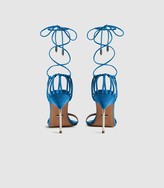 Thumbnail for your product : Reiss ZHANE SUEDE STRAPPY WRAP SANDALS Cobalt Blue