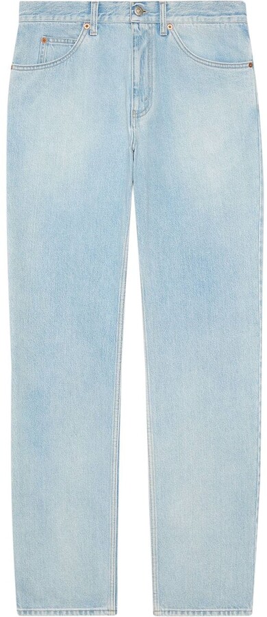 stone bleached jeans