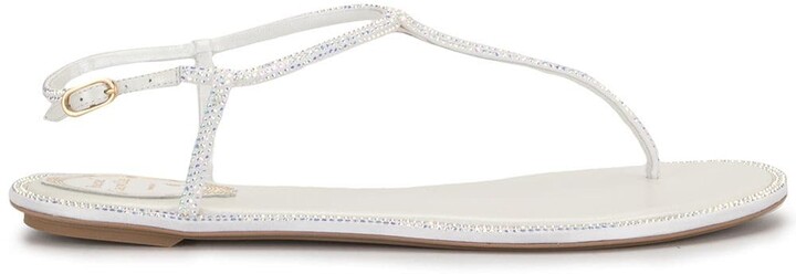 Rene Caovilla Diana crystal embellished sandals - ShopStyle