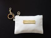 Thumbnail for your product : Ferragamo ~ Small WHITE Faux-Leather PARFUMS Makeup Bag Pouch w/ Clasp