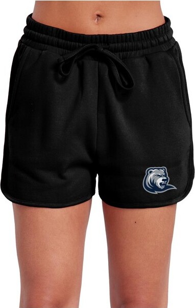 NCAA Women'sDrewUniversitySchoolLogoCasualDrawstringCottonSweatShortsWithPockets,Black,XSmall
