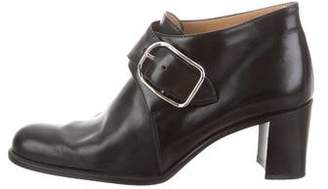 Hermes Round-Toe Leather Booties