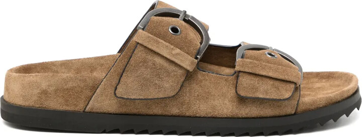 James Perse Suede Buckle Sandals