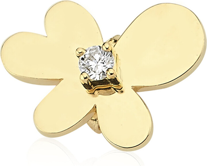 CHARMS COMPANY 14K Yellow Gold Diamond Earrings