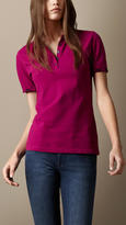 Thumbnail for your product : Burberry Check Lined Polo Shirt