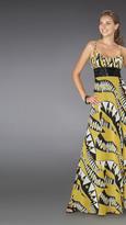 Thumbnail for your product : La Femme Long Printed Dress with Pleated Waistband 14359