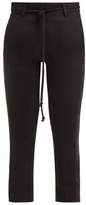 Thumbnail for your product : Ann Demeulemeester Floral-jacquard Panelled Wool Trousers - Womens - Black