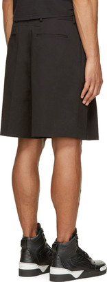 Givenchy Black Pleated Shorts