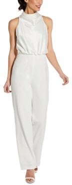 adrianna papell halter jumpsuit