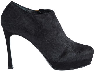 Saint Laurent Black Pony-style calfskin Ankle boots