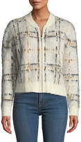 Thumbnail for your product : Current/Elliott The Bets Plaid Zip-Front Sweater