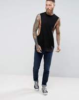Thumbnail for your product : ASOS DESIGN Longline Sleeveless T-Shirt With Extreme Dropped Armhole