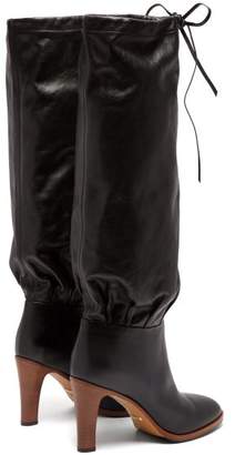 Gucci Knee-high Leather Boots - Womens - Black