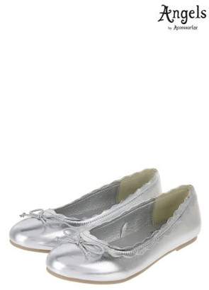 Next Girls Angels By Accessorize Silver Scalloped Edge Ballerina