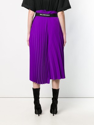 Balenciaga Pleated Elastic Skirt
