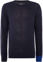 Thumbnail for your product : Perry Ellis Men's College Crew Neck Contrast Cuff Jumper
