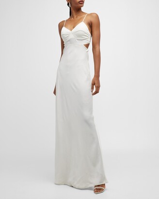 A.L.C. Blakely II Seamed Cut-Out Maxi Dress - ShopStyle
