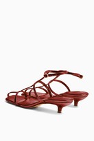 Thumbnail for your product : Topshop NIKA Rust Cage Mini Heels