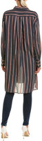 Thumbnail for your product : Isabel Marant Etoile Striped Collarless Shirt Dress