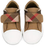 Thumbnail for your product : Burberry Kids check touch-strap sneakers