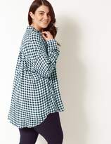 Thumbnail for your product : Marks and Spencer CURVE Checked Long Sleeve Shirt