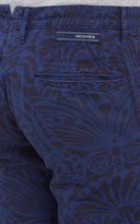 Thumbnail for your product : Incotex Plant Silhouette-Print Slim Trousers