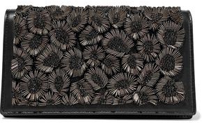 embellished leather shoulder bag