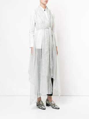 Ann Demeulemeester lace belted wrap dress