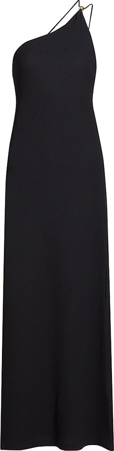 Women's Jewel Sphere One-Shoulder Maxi Dress - Black - Size 10