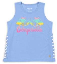 Butter Shoes Girl's Lace-Up Graphic Tank