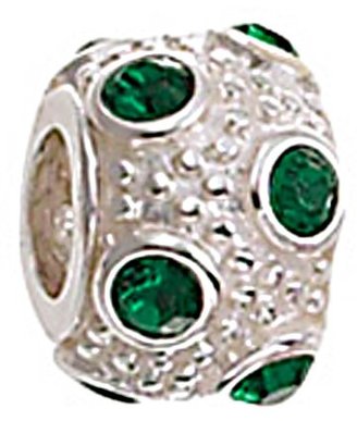 Zable Sterling Silver May Birth Month Green Crystals Bead
